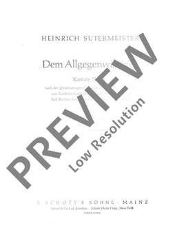 Sutermeister, Heinrich: Kantate Nr. 3