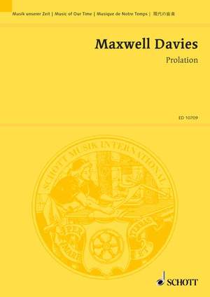 Maxwell Davies, Sir Peter: Prolation op. 8