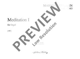 Lehmann, Markus: Meditation I WV 74 Nr.1