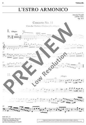 Vivaldi, Antonio: L'Estro Armonico op. 3/11 RV 565 / PV 250