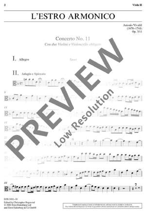 Vivaldi, Antonio: L'Estro Armonico op. 3/11 RV 565 / PV 250