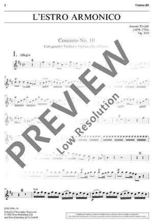 Vivaldi, Antonio: L'Estro Armonico op. 3/10 RV 580 / PV 97