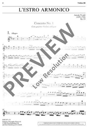 Vivaldi, Antonio: L'Estro Armonico op. 3/1 RV 549 / PV 146