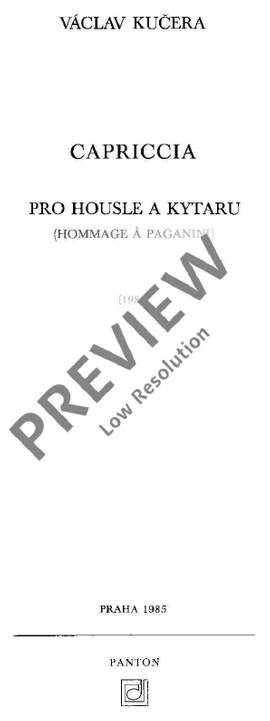 Kucera, Václav: Capricci