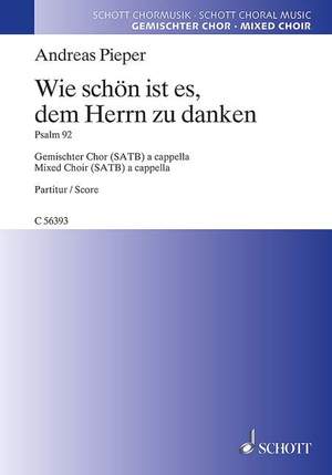 Pieper, Andreas: Wie schön ist es, dem Herrn zu danken