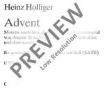 Holliger, Heinz: Advent Product Image