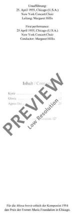 Killmayer, Wilhelm: Missa brevis Product Image