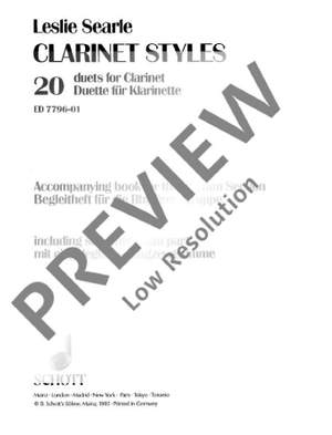 Searle, Leslie: Clarinet Styles
