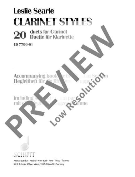Searle, Leslie: Clarinet Styles