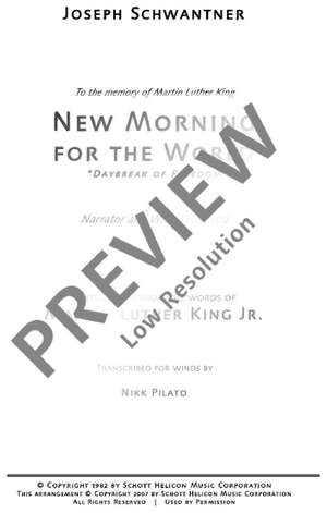 Schwantner, Joseph: New Morning for the World