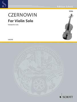 Czernowin, Chaya: For Violin Solo