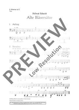 Schmitt, Helmut: Alte Bläsersätze
