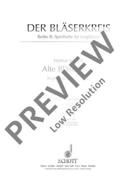 Schmitt, Helmut: Alte Bläsersätze