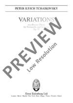 Tchaikovsky, Peter Iljitsch: Variations on a Rococo Theme op. 33 Product Image