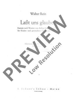 Rein, Walter: Lasst uns glauben