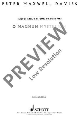 Maxwell Davies, Sir Peter: O Magnum Mysterium op. 13a