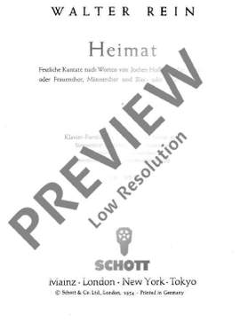 Rein, Walter: Heimat