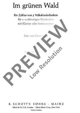Lang, Hans: Im grünen Wald