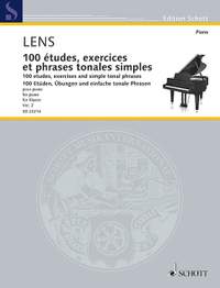 Lens, Nicholas: 100 etudes, exercises and simple tonal phrases Band 2