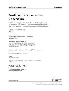Kuechler, Ferdinand: Concertino G major op. 11