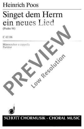 Poos, Heinrich: Singet dem Herrn ein neues Lied