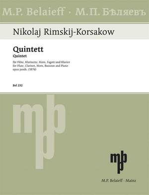 Rimsky-Korsakov, Nikolai: Quintet Bb major op. posth.