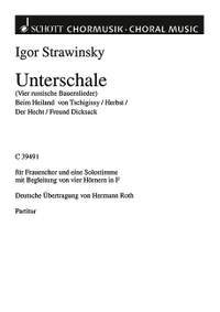 Stravinsky, Igor: Unterschale