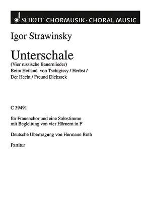 Stravinsky, Igor: Unterschale