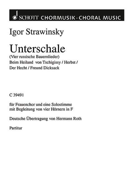 Stravinsky, Igor: Unterschale