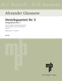 Glazunov, Alexander: String Quartet No 5 D minor op. 70