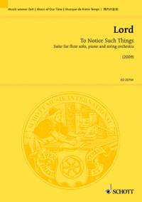 Lord, Jon: To Notice Such Things