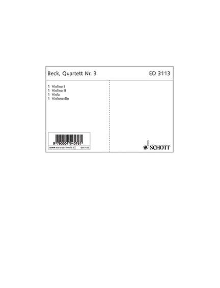Beck, Conrad: String quartet No. 3