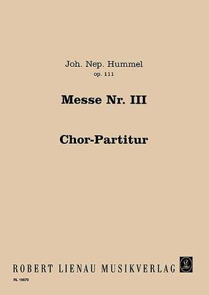 Hummel, Johann Nepomuk: Mass No. 3 in D major op. 111b