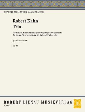 Kahn, Robert: Trio G minor op. 45