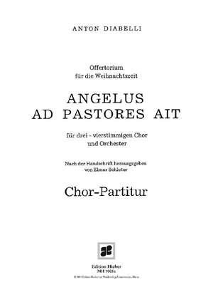 Diabelli, Anton: Angelus ad pastores ait