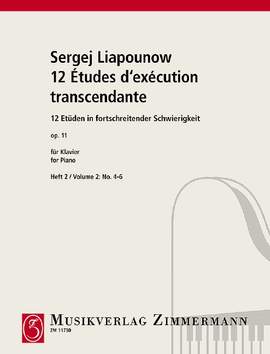 Liapounow, Sergej: Twelve Études in Progressive Difficulty op. 11