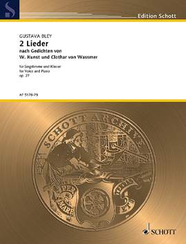 Bley, Gustava: Zwei Lieder op. 27