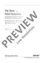 Nees, Vic: Five motets Product Image