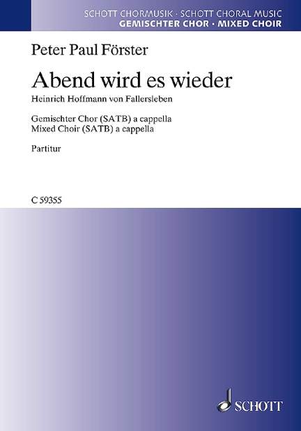 Foerster, Peter Paul: Abend wird es wieder