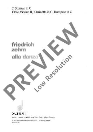 Zehm, Friedrich: Alla danza