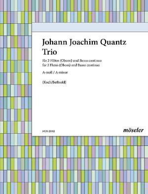 Quantz, Johann Joachim: Trio sonata A minor