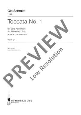 Schmidt, O: Toccata No. 1 op. 24