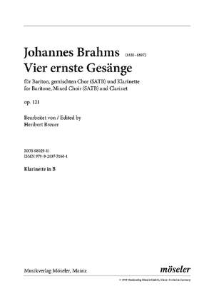 Brahms, Johannes: Four serious songs
