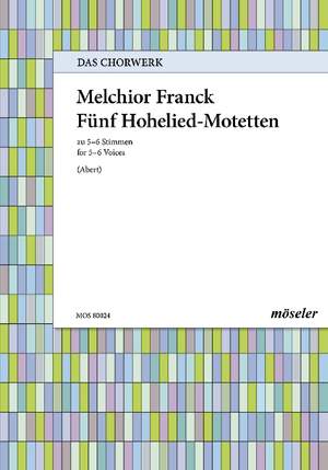 Franck, Melchior: Five Song of Salomon motets 24
