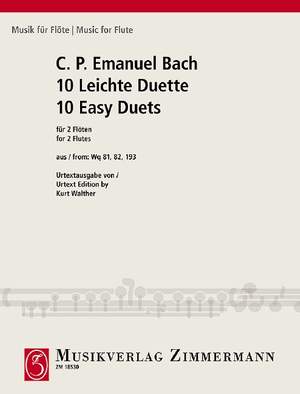 Bach, Carl Philipp Emanuel: 10 Easy Duets Wq 81, 82, 193