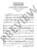 Mendelssohn Bartholdy, Felix: 4 Songs without Words Product Image