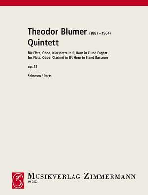 Blumer, Theodor: Quintet op. 52