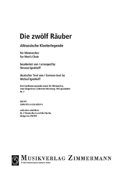 Die zwölf Räuber