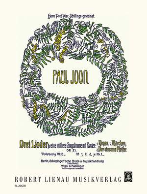 Juon, Paul: Drei Lieder op. 21/1
