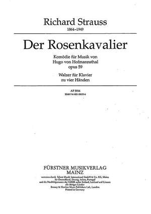 Strauss, Richard: Der Rosenkavalier op. 59